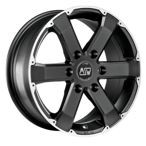 MSW 46 2022 Matt Black Full Polished 7.5x17/6x139.7 D106 ET20  