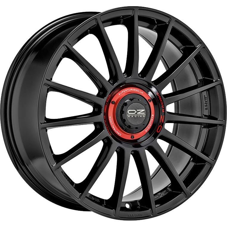 OZ Racing Superturismo Evoluzione 2022 Gloss Black + Red Lettering 8.5x20/5x112 D79 ET45  